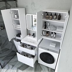 Style Line Мебель для ванной Марелла 60 Люкс Plus антискрейтч белая матовая – фотография-4